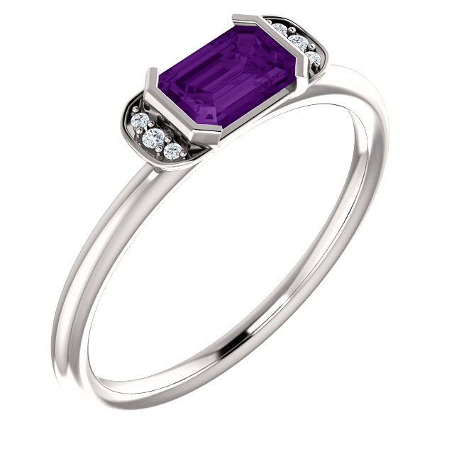 JDSP71883 - Gemstone Diamond Engagement Ring